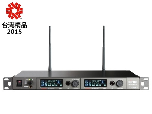 視紀音響 MIPRO 嘉強 ACT-828 新寬頻數位 1U 雙頻 無線麥克風 2支 接收機 贈充電電池 海綿套 公司貨