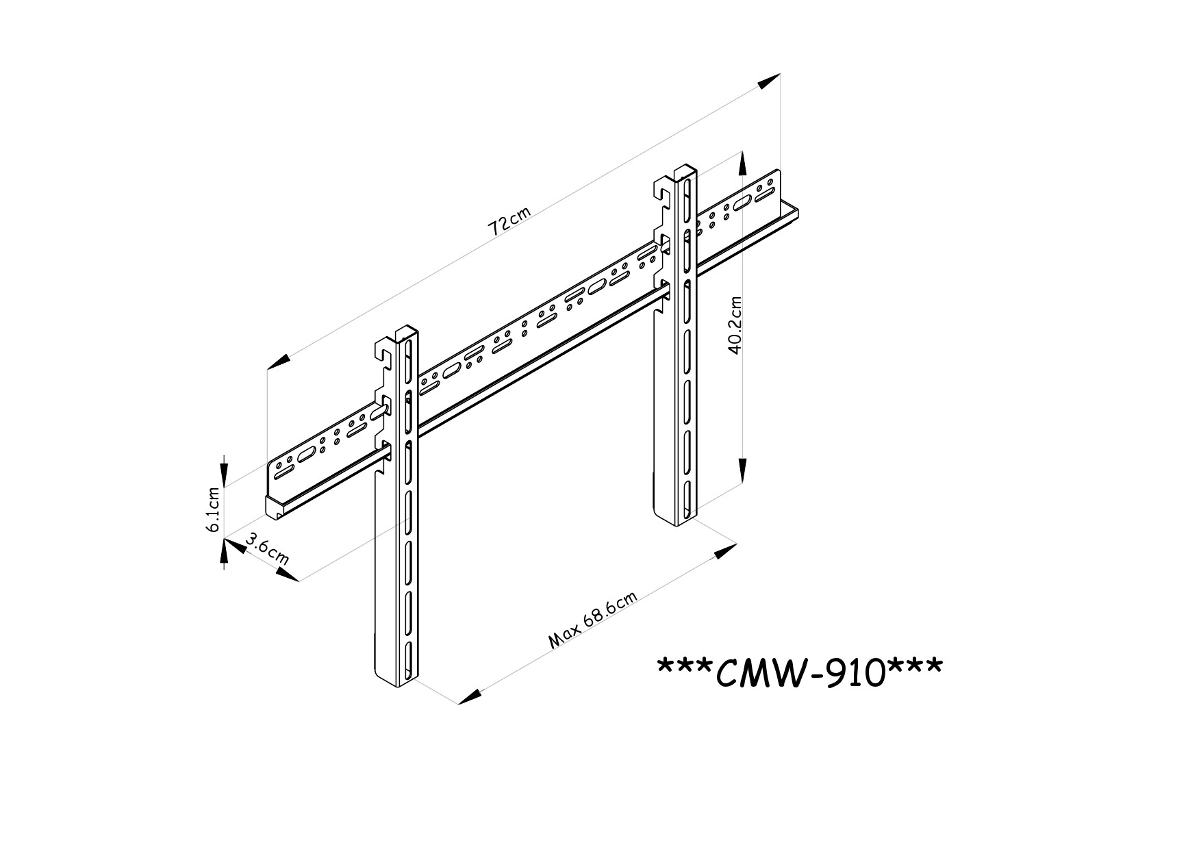 CMW-910 液晶電視螢幕壁掛架 適用37-56吋,承重75KG:圖片 2