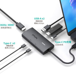 視紀音響 USB TYPE C 6合1 CX6-22 高畫質影音 轉換器 集線器 筆電