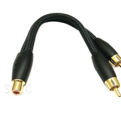 視紀音響 AudioQuest 美國 F22M-FLX-X RCA 鍍金插頭 1母轉2公 RCA 訊號線 15cm
