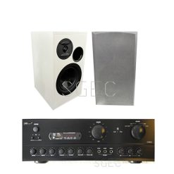 視紀音響 咖啡廳 餐廳音響 KTF DM-819 卡拉OK 喇叭 白色 一對 公司貨+ KA-350BT 150W 綜合擴大機 公司貨