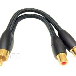 視紀音響 AudioQuest 美國 M22F-FLX-X RCA 鍍金插頭 1公轉2母 RCA訊號線 15cm