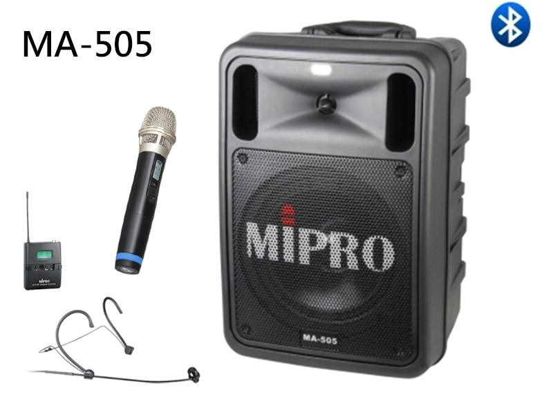 視紀音響 MIPRO 嘉強 MA-505 雙頻 手提式 無線擴音機 支援 USB SD卡 藍牙 錄音