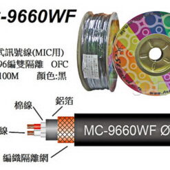 視紀音響 Stander 江楠 MC-9660WF 麥克風 立體訊號線 96編 雙隔離 100米 /卷