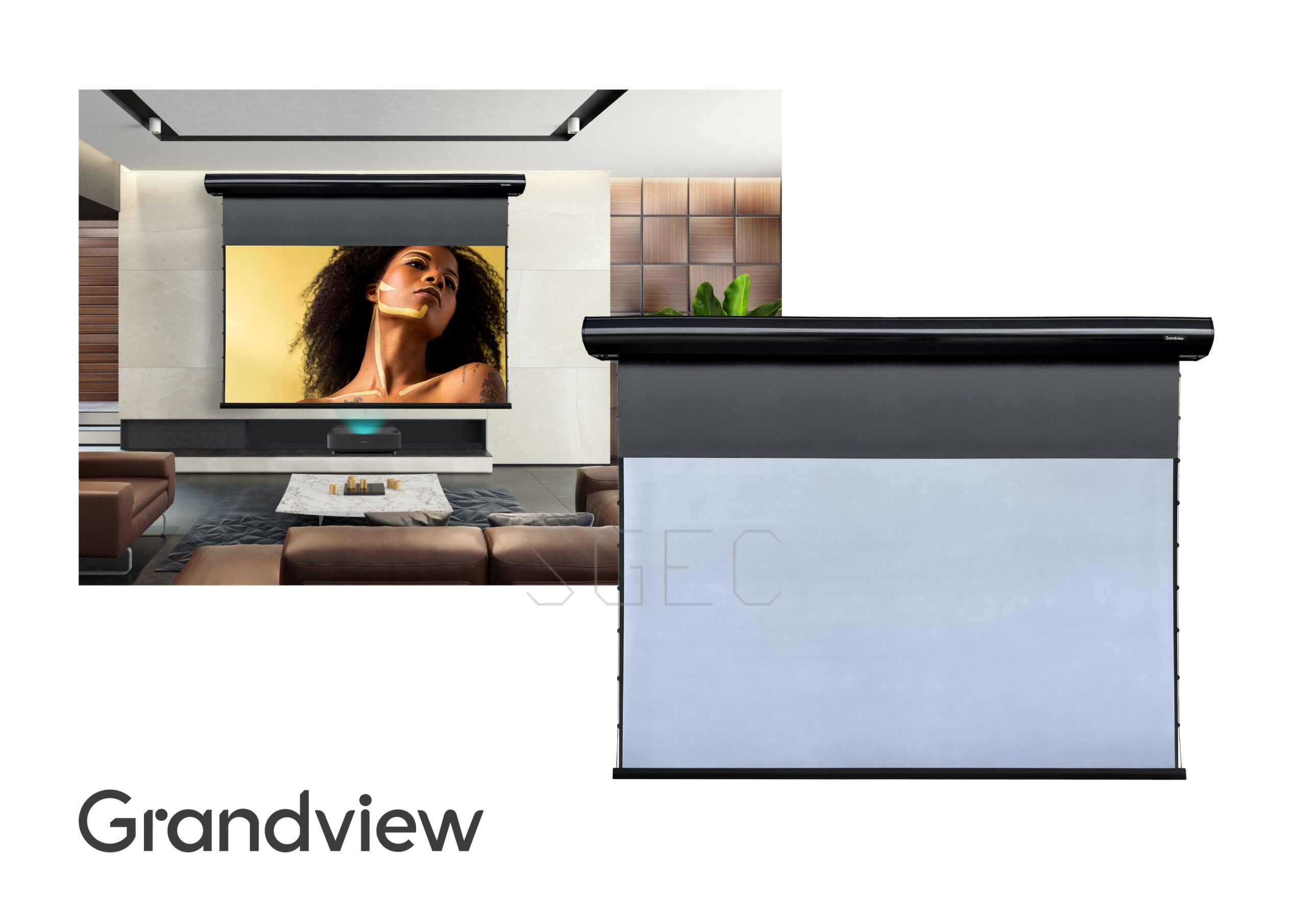 視紀音響 GRANDVIEW CYBER BLACK LF-MI100(16:9)DY5 黑柵抗光電動幕