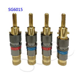 視紀音響 SG6015 緊逼式 喇叭接頭 鍍金 9mm 四入 台灣製