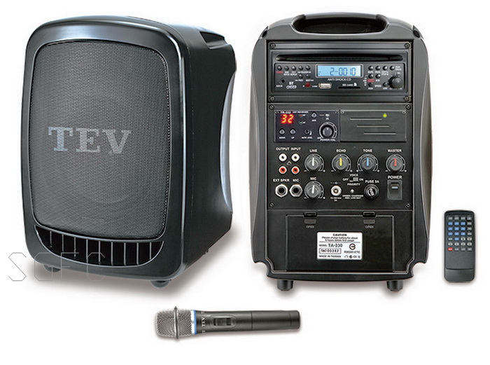 視紀音響 TEV TA-380 手提式無線擴音機 一支 單頻 30W UHF 頻率可調 CD SD USB 贈防塵保護套