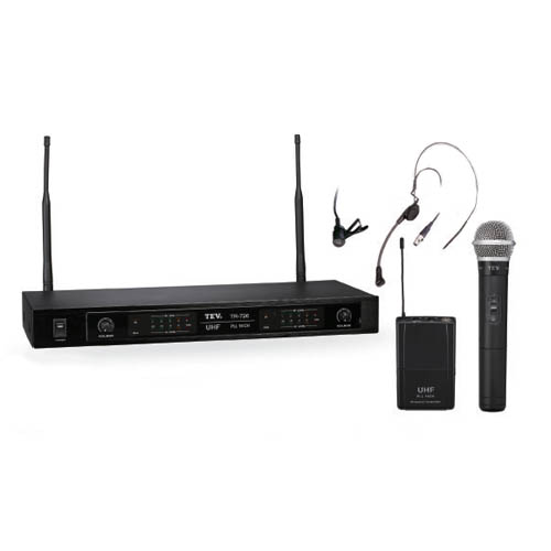 TEV TR-726 UHF雙頻道接收系統 無線麥克風 含2支mic 贈海綿套:圖片 2