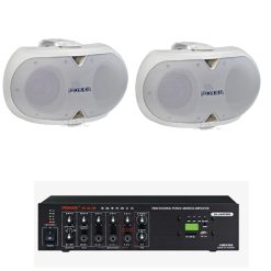 視紀音響 餐廳 咖啡廳 POKKA 壁掛式喇叭 WMS-1943x2 黑/白 30W 4吋 + POKKA PA-120W擴大機 公司貨