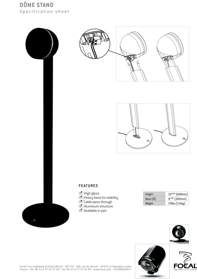 focal dome stands